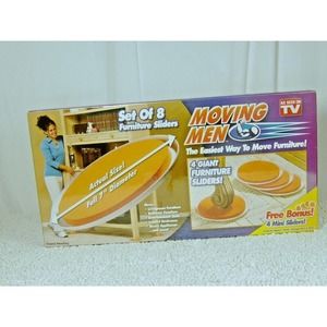 Moving Men Set of 8 Furniture Sliders 4 Giant and 4 Mini Sliders As Seen on TV